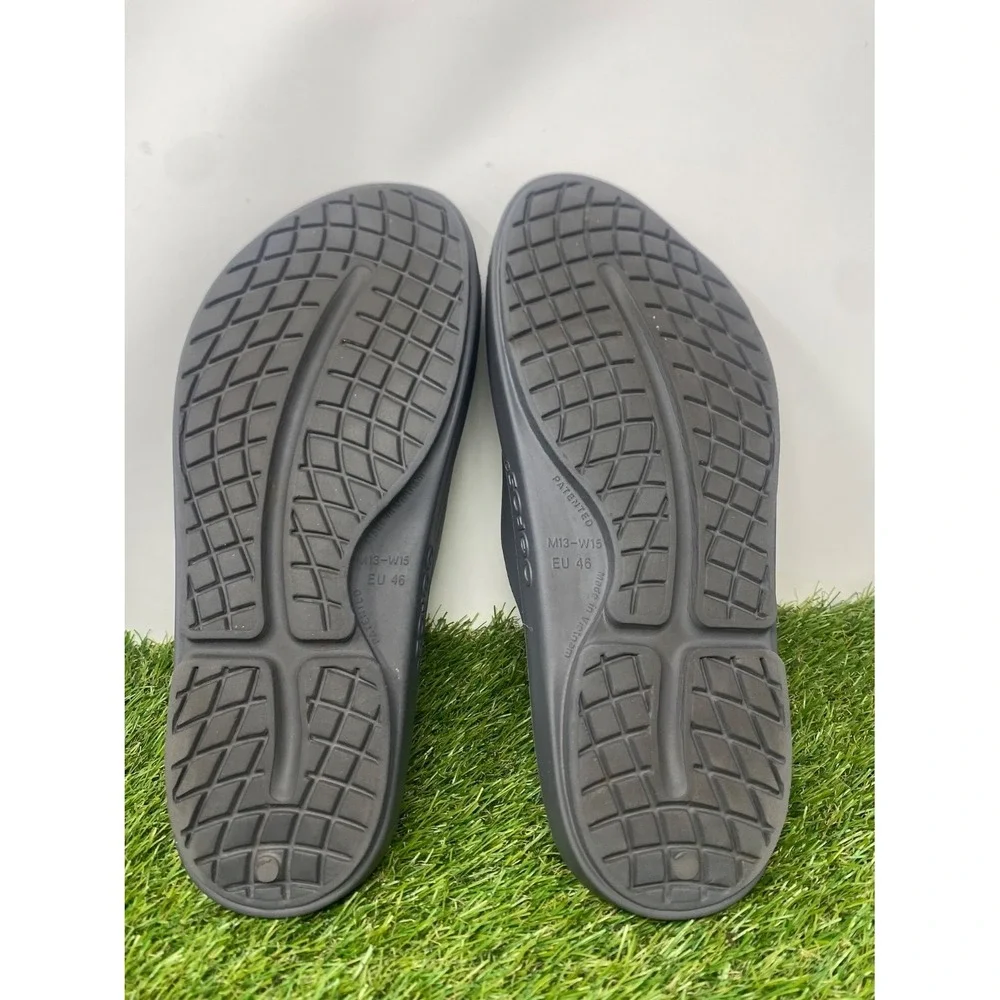 Oofos OOahh Recovery Slide Sandals Mens Gray Comfort Sport Slip On US 13